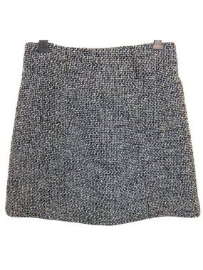 WOMEN'S ZARA BLACK & WHITE TWEED MINI SKIRT - SIZE XS
